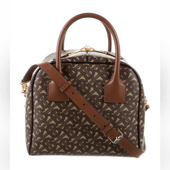 {Burberry} Monogram Cube Bowling Bag - Picture 2 of 12